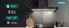 Máy hút mùi chữ T GrandX GX H70T65 (700mm) - Chuẩn Âu hút mạnh siêu êm ái 980m3/h