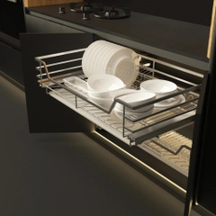 Rổ chén đĩa Hafele Cappella 549.08.153 | Inox 304 Kèm Ống Đũa