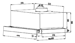 Máy Hút Mùi Âm Tủ Canzy CZ-70BRH nhập Malaysia