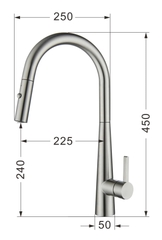 Vòi rửa bát dây rút Nobinox Winto NX501