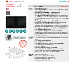 Bếp từ Grandx GX IP856Pro Series 8 Malaysia Kính Schott Ceran