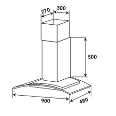 Máy Hút Mùi KAFF KF-GBT9007 - Kính Cong 90cm