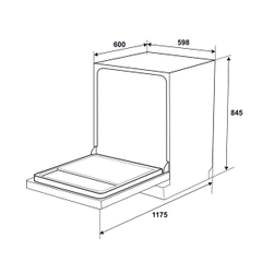 Máy rửa chén Hafele HDW-F6072B 535.29.700