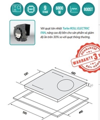 Bếp từ 3 vùng nấu Grandx GX IH933G nhập Đức Nano Carbon 3D - EGO GX