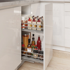 Rổ gia vị đa năng Hafele OMERO 549.20.825 | Tủ 400mm Sơn Nano