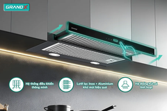 Máy hút mùi âm tủ GrandX GX H70F58B – Thiết kế tinh gọn, hút mạnh ±950m³/h, cực êm