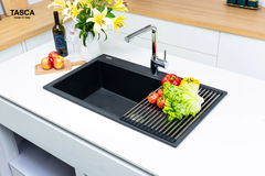 Chậu rửa bát đá Granite 1 hố TASCA MITO NT861B - Nhập khẩu Ý
