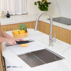 Chậu rửa bát Kluger KY8045SL Plus – Super Linen bền bỉ vượt thời gian