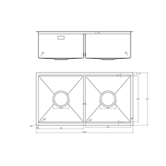 Chậu rửa bát Nobinox Lumia NJ524 - 2 hố cân, Inox 304 Posco