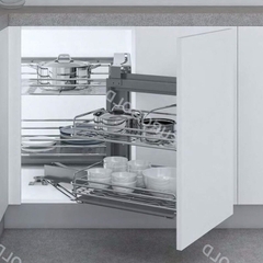 Kệ góc liên hoàn cánh phải Eurogold EPV102 (ELO102R)  - Inox 304 Nan Oval
