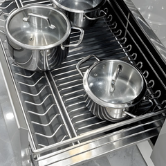 Giá Xoong Nồi Nan Oval SUS 304 GrandX XP.90M Cho Tủ Bếp Dưới 90cm