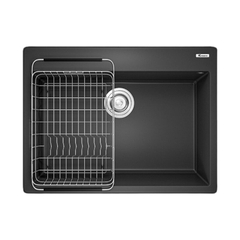 Chậu rửa bát đá Granite Konox Ruvita 680 Black