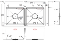 Chậu rửa bát phủ Nano bạc kháng khuẩn FS 8245HB