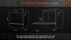 Máy rửa bát Junger JG DWJ-136-VG – Sạch khô UV, 13 bộ