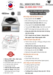 Bếp Từ Công Nghiệp Fuger FG-X80CCWE PRO 8000W - Điện 3 pha