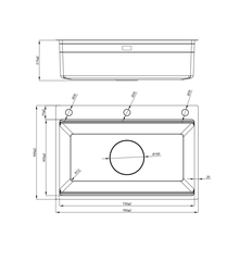 Chậu rửa bát 1 hố Nobinox LIRA NJ560D - Bề mặt Linen chống xước