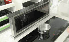 Máy Hút Mùi Âm Bàn Đá Bauer BC 90HF - Down Draft Glass