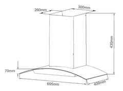 Máy hút mùi Latino LT-S300 Lux công suất 1400 m³/h