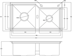Chậu rửa bát Nobinox Lumia NJ512 - 2 hố lệch, Inox 304 Posco siêu dày
