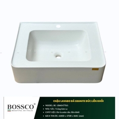 Chậu Lavabo Đá Granite Đúc Liền Khối BOSSCO BC-LB6047TKS