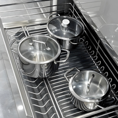 Giá xoong nồi nan Oval SUS304 GrandX XP.70M cho tủ bếp dưới