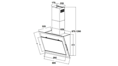 Máy hút mùi kính vát Canzy CZ-369T Glass