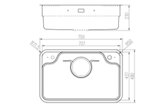 Chậu rửa bát 1 hố Nobinox Arvo B275
