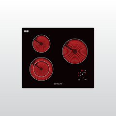 Bếp hồng ngoại 3 vùng nấu Malloca MH-03R - Mặt kính EuroKera