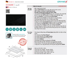 Bếp từ Grandx GX IH668SE Series 6 Malaysia - Inverter 2500W