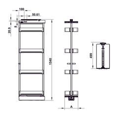 Rổ tủ đồ khô Hafele Utensio Plus H2
