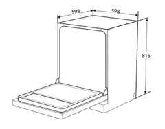 Máy rửa bát GrandX SMI8GX82 Series 8 bán âm