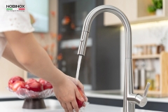 Vòi rửa bát dây rút Nobinox Winto NX501
