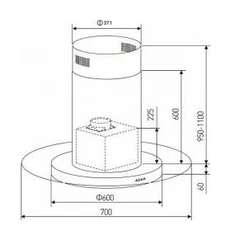 Máy hút mùi Arber AB700T đảo độc lập