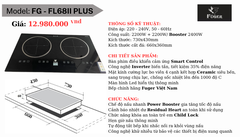 Bếp từ đôi Fuger FG FL68II Plus ( Bản mới ) Nấu nhanh, tiết kiệm điện, an toàn tuyệt đối