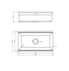 Chậu rửa bát 1 hố Nobinox LIRA NJ562D - Bề mặt Linen chống xước