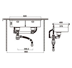 Chậu rửa bát Hafele WS R10 HS25-SSN2S-8644 567.94.023 – Chậu inox 2 hố