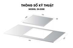 Bếp từ đôi KOCHER DI-330E - Nhập khẩu Hàn Quốc - Thiết kế viền Aluminum