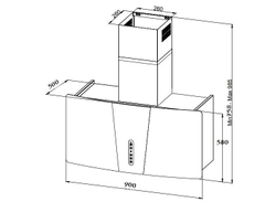 Máy hút mùi Chefs EH-Narsis90T – Nhập khẩu Thổ Nhĩ Kỳ