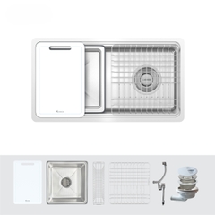 Chậu rửa bát KONOX Tari 780SM phong cách Nhật bề mặt mịn.