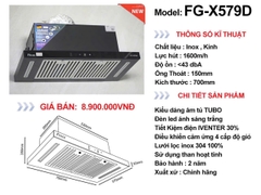 Hút mùi Fuger FG X579D - Premium 2025 - Cảm ứng vẫy tay Smart