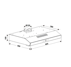 Máy hút mùi Hafele HC-BI70B 538.86.095 – Thiết kế cổ điển