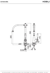 Vòi rửa bát Nobili Charlie NB255C - Tuscany Red PVD | Italy