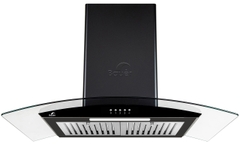 Máy Hút Mùi Bauer BC 70EC1B - Kính cong đen 1200m3/h