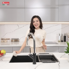 Chậu rửa bát đá Granite Konox Naros 760S Black