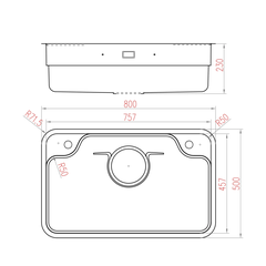 Chậu rửa bát 1 hố Nobinox LIKEN NL790D - Vân vải - 800mm