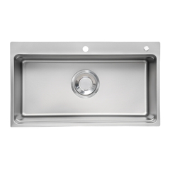Chậu rửa bát Kluger KF8850FS Basic – Chậu inox Linen 1 hố hiện đại
