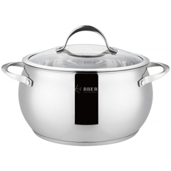Nồi Đơn Inox 3 Đáy Arber AN-24C 24cm Có Nắp Kính