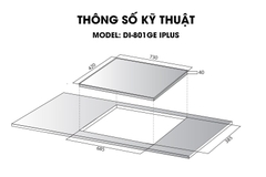 Bếp Từ Kocher DI-801GE IPLUS - Nhập khẩu Đức, kính Schott Ceran, EGO