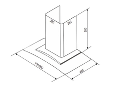 Máy Hút Mùi Bauer BC 70ECN - Kính cong 1200m3/h