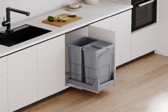 Thùng rác đôi GrandX XW.D40M1 42L cỡ lớn lắp âm tủ